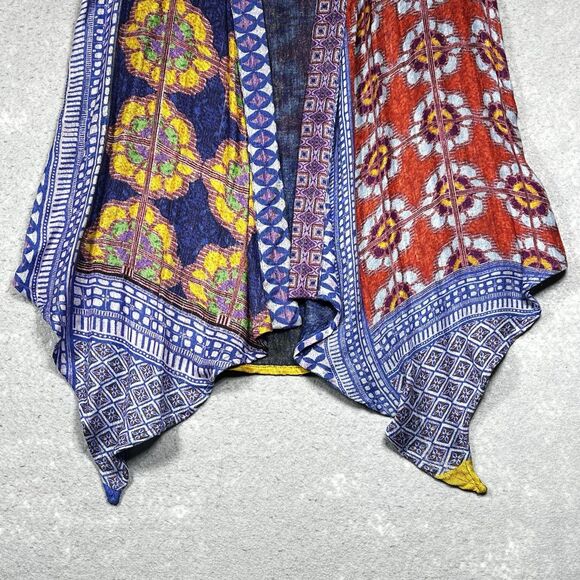 Anu Cardigan Womens Size Small Multicolored Draped Open Front Vest Cardigan - Picture 4 of 11